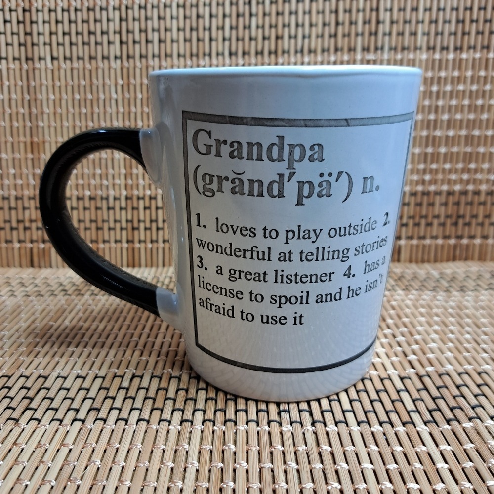 Enjoy Life Grandpa Definition Large Coffee/Tea‎ Mug Cup White & Black